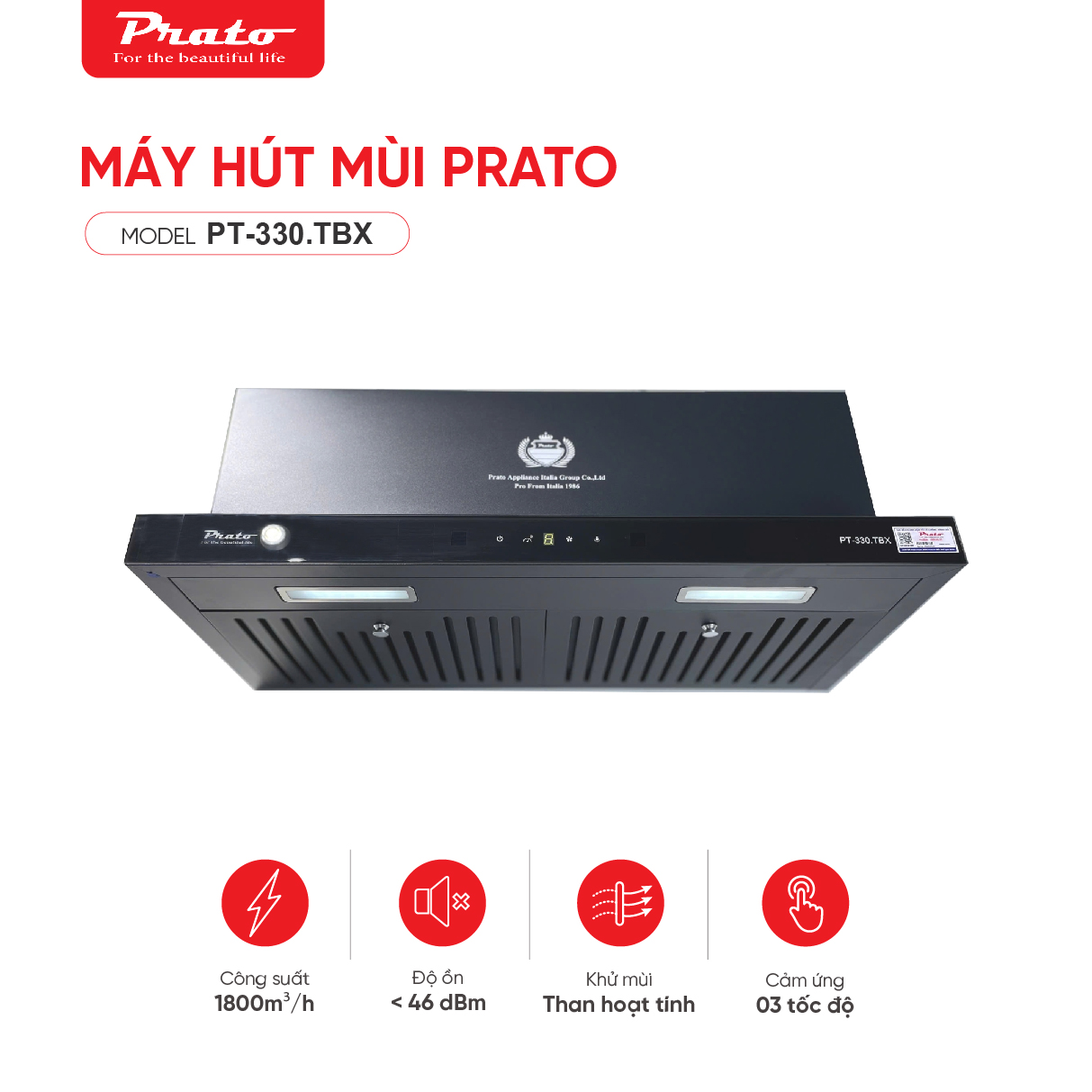 Máy hút mùi Model: PT-330.TBX